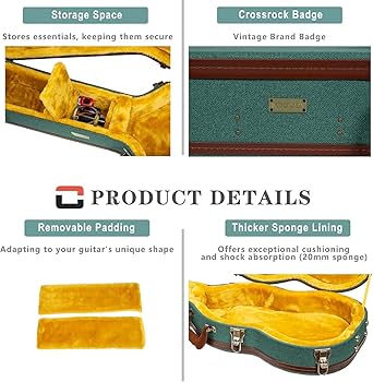 ギター Martin Tweed Hard Case Amazon.com: Crossrock Dreadnought Guitar Case for Martin D28